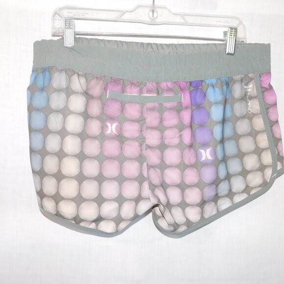 Hurley Womens XL Gray Purple Blue Pink Running Board Activewear Shorts - Picture 5 of 7